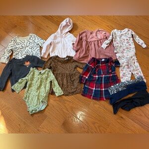 Baby Girl 12M Clothing Lot – Fall/Winter Outfits (10+ Pieces)